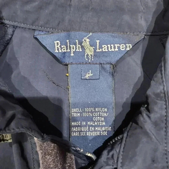 Ralph Lauren Men's Logo Golf  Quarter Zip Windbreaker Jacket Navy Blue Large - Picture 2 of 8